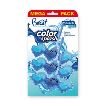 Dramers Brait Color Splash Toilet Cube Volcano Ice 3 X 45 Grams