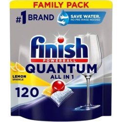 Finish Quantum All In 1 Lemon Sparkle Dishwasher Tablets 120 Pieces