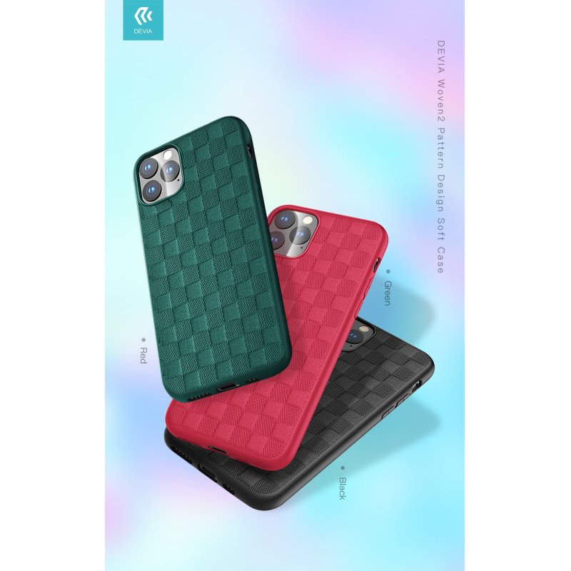 Devia Woven2 Pattern Design Soft Case iPhone 11 Pro Max red