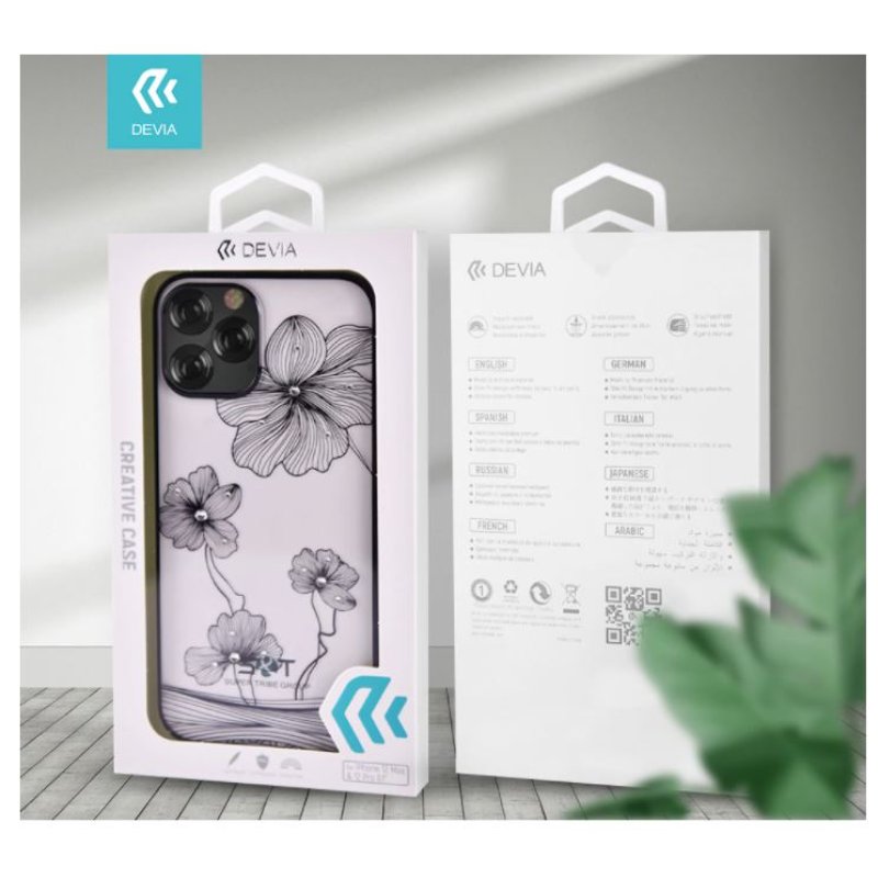 Devia Crystal Flora case iPhone 12 Pro Max black