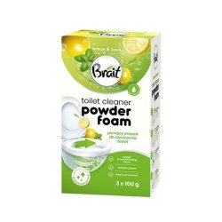 Dramers Brait Wulkan Foaming Toilet Cleaning Powder Lemon & Basil 3 X 100 G