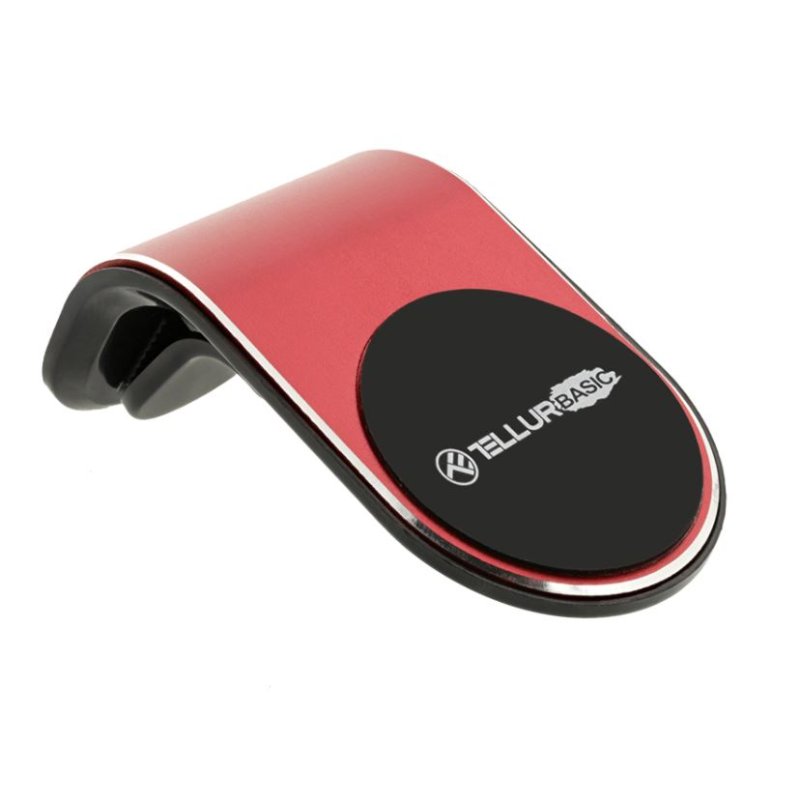 Tellur Basic Car Phone Holder Magnetic MCM7, Air Vent Mount Red