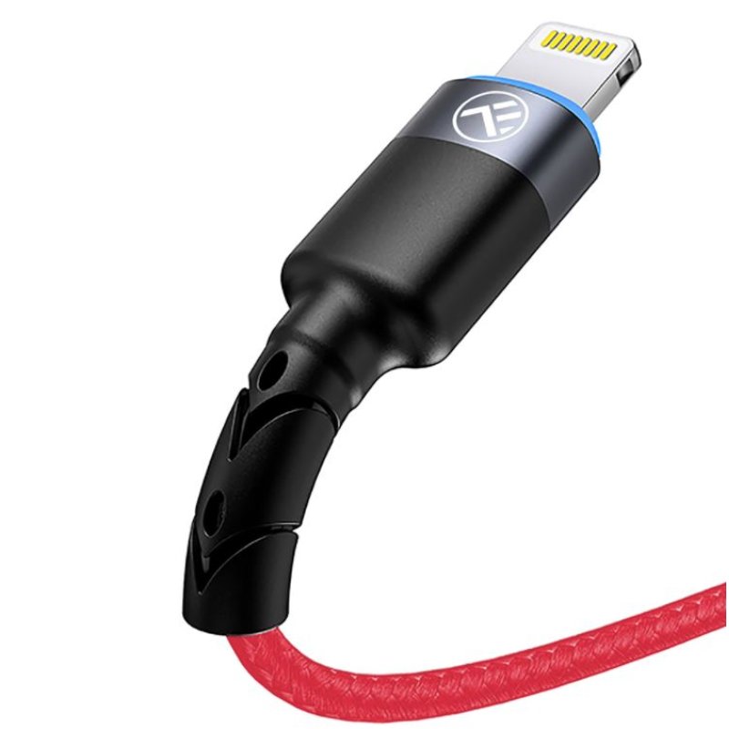 Tellur Data cable USB to Lightning with LED Light, 3A, 1.2m Red