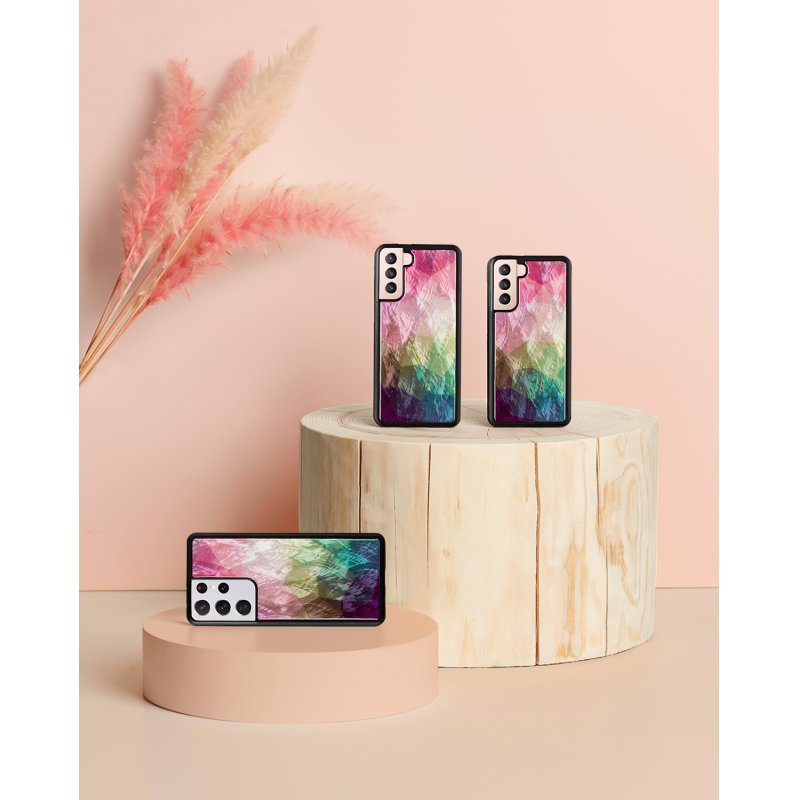 iKins case for Samsung Galaxy S21+ water flower black