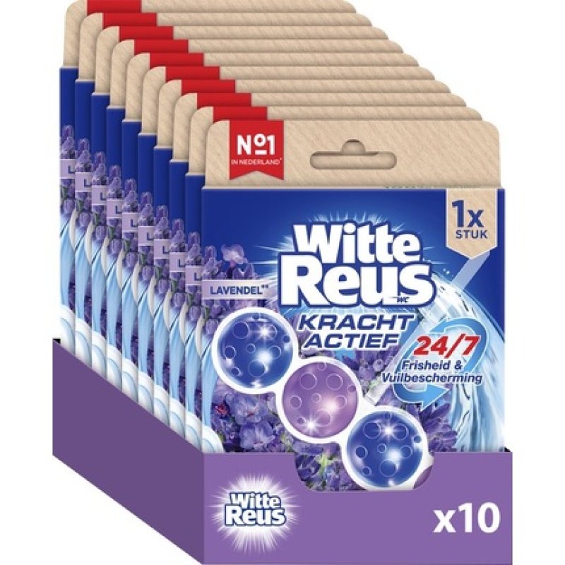 Witte Reus Kracht Active Lavender Toilet Block 50g Value Pack Of 10 Pieces