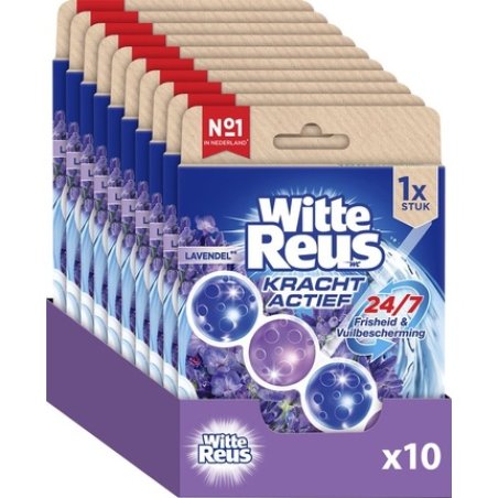 Witte Reus Kracht Active Lavender Toilet Block 50g Value Pack Of 10 Pieces