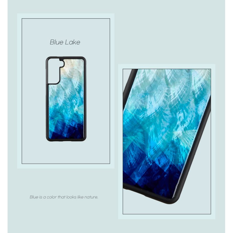 iKins case for Samsung Galaxy S21 blue lake black