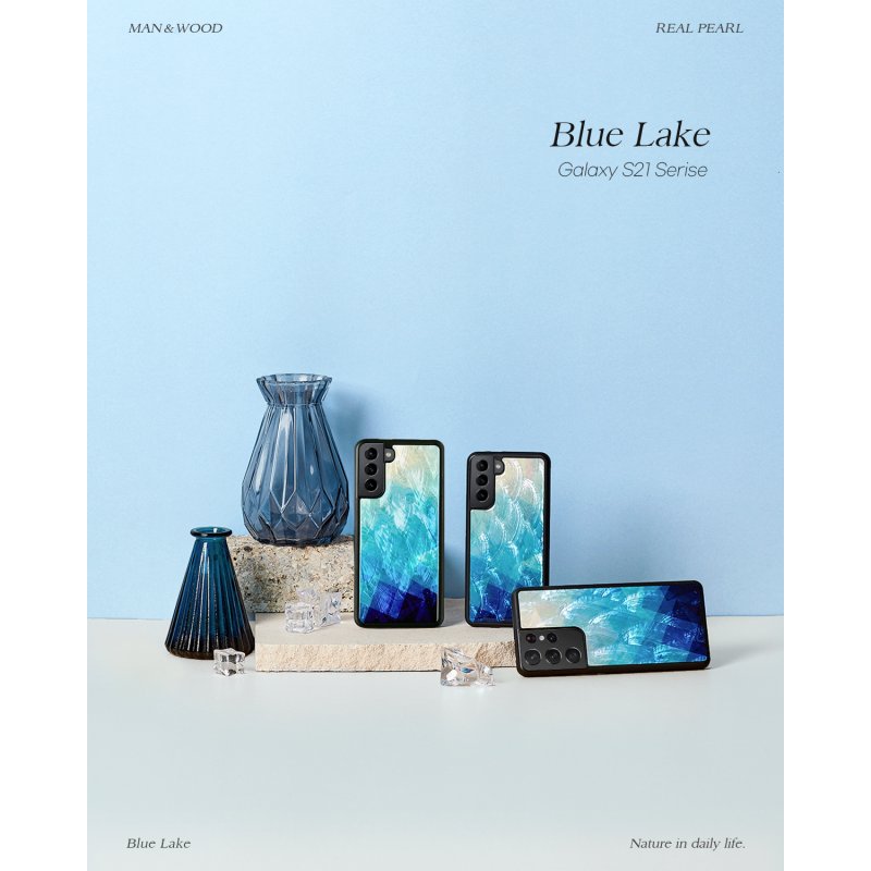 iKins case for Samsung Galaxy S21 blue lake black