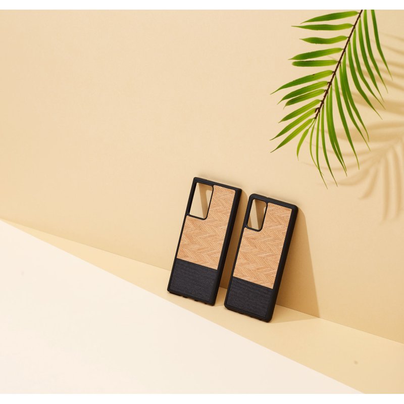 MAN&WOOD case for Galaxy Note 20 herringbone nero black