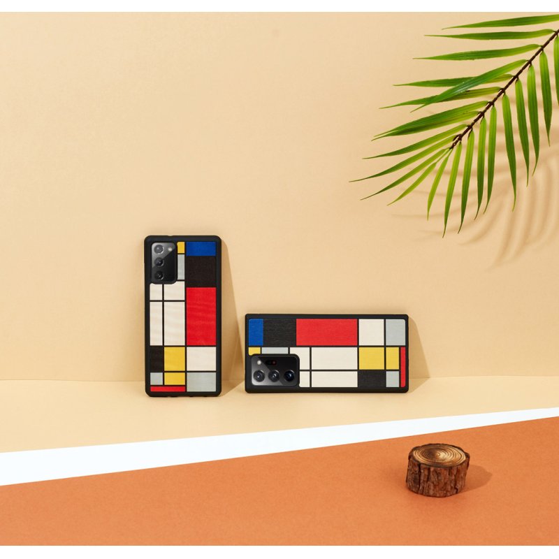 MAN&WOOD case for Galaxy Note 20 mondrian wood black
