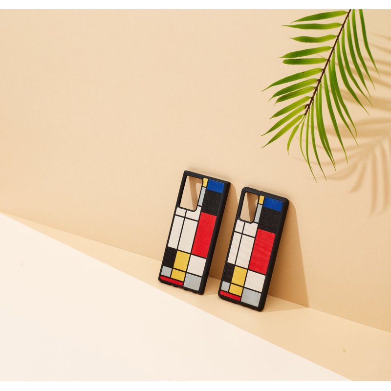 MAN&WOOD case for Galaxy Note 20 mondrian wood black