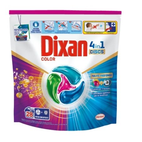 Dixan Discs 4in1 For Color Laundry 28 Washes