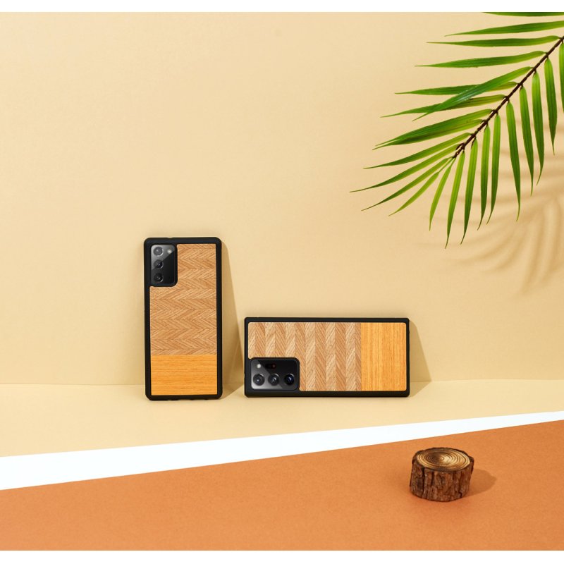 MAN&WOOD case for Galaxy Note 20 Ultra herringbone arancia black