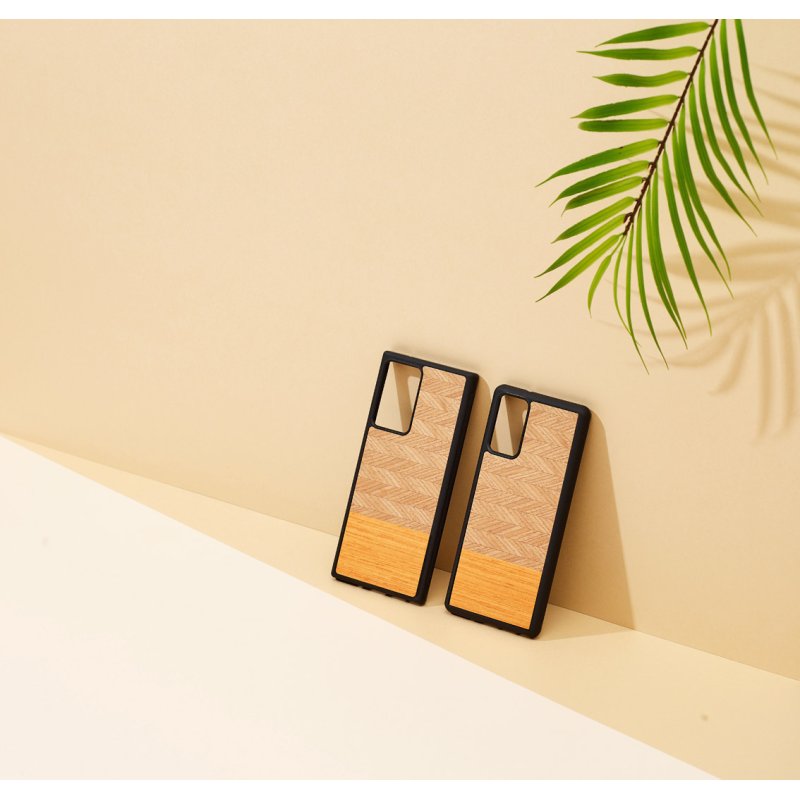 MAN&WOOD case for Galaxy Note 20 Ultra herringbone arancia black