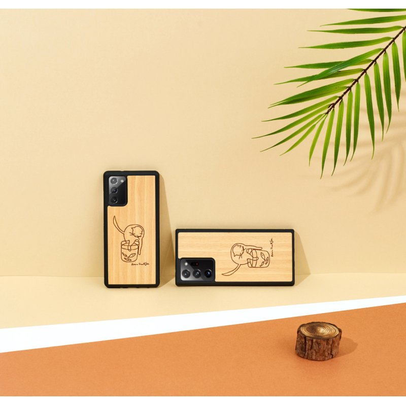MAN&WOOD case for Galaxy Note 20 Ultra cat with fish