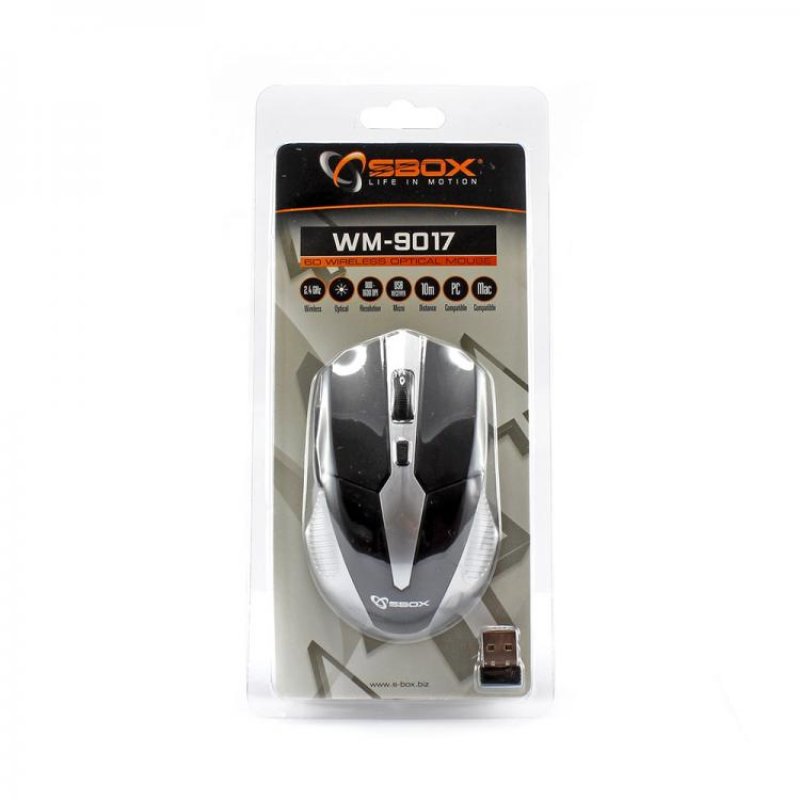 Sbox Wireless Mouse WM-9017 silver