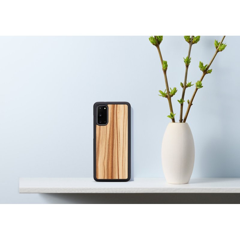 MAN&WOOD case for Galaxy S20 cappuccino black