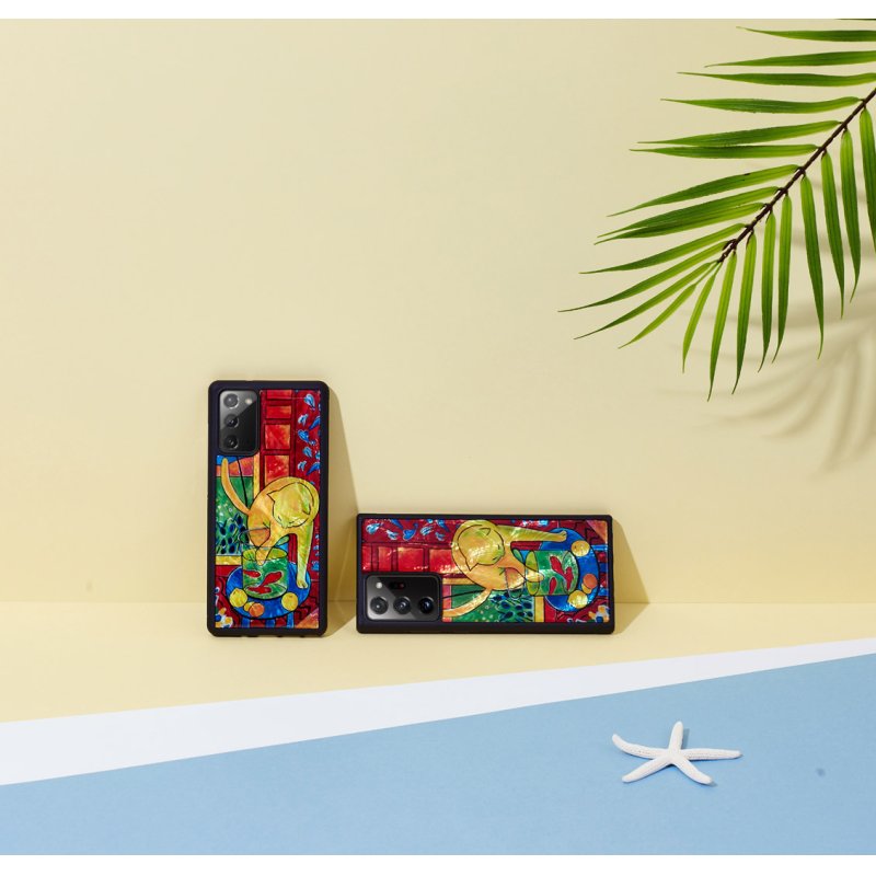 iKins case for Samsung Galaxy Note 20 cat with red fish