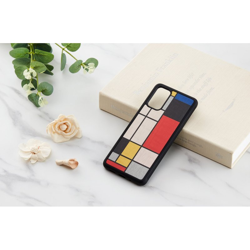 MAN&WOOD case for Galaxy S20+ mondrian wood black