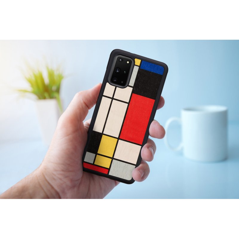 MAN&WOOD case for Galaxy S20+ mondrian wood black