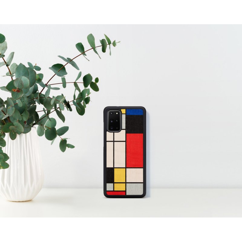 MAN&WOOD case for Galaxy S20+ mondrian wood black