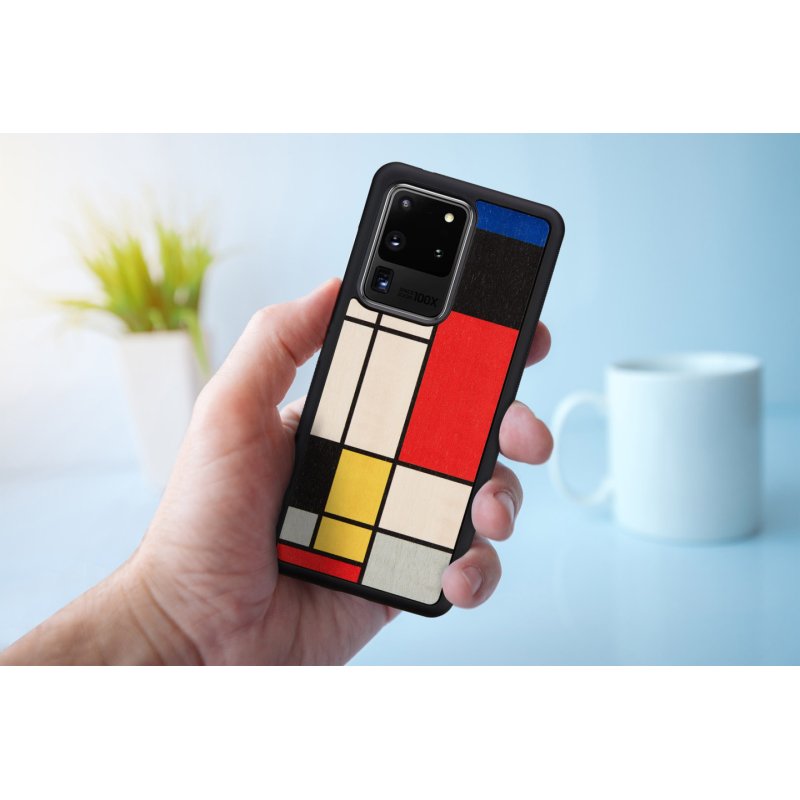 MAN&WOOD case for Galaxy S20 Ultra mondrian wood black