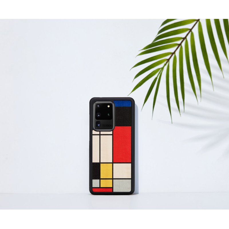 MAN&WOOD case for Galaxy S20 Ultra mondrian wood black