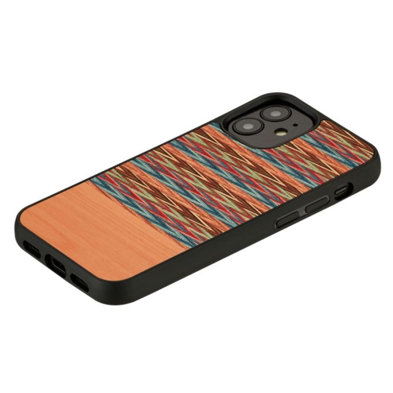 MAN&WOOD case for iPhone 12 mini browny check black