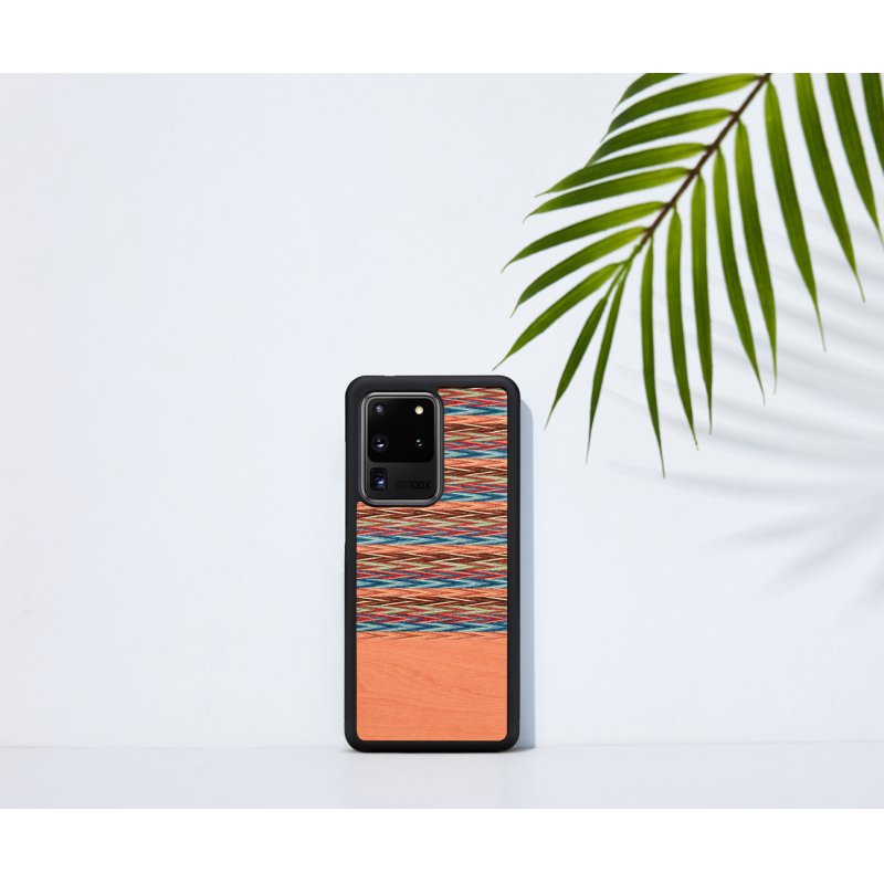 MAN&WOOD case for Galaxy S20 Ultra browny check black