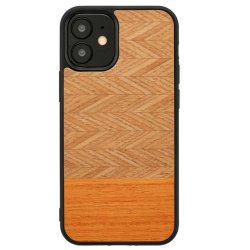 MAN&WOOD case for iPhone 12 mini herringbone arancia black