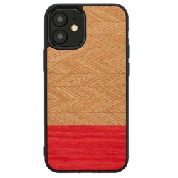 MAN&WOOD case for iPhone 12 mini herringbone azalea black