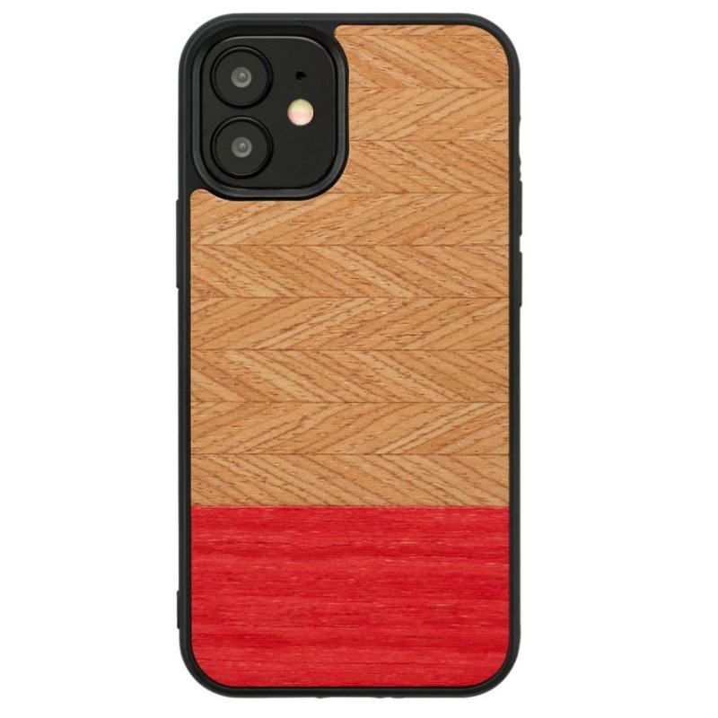MAN&WOOD case for iPhone 12 mini herringbone azalea black