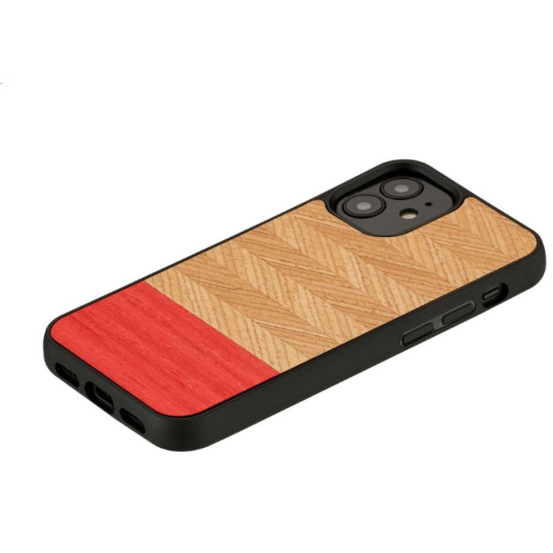 MAN&WOOD case for iPhone 12 mini herringbone azalea black