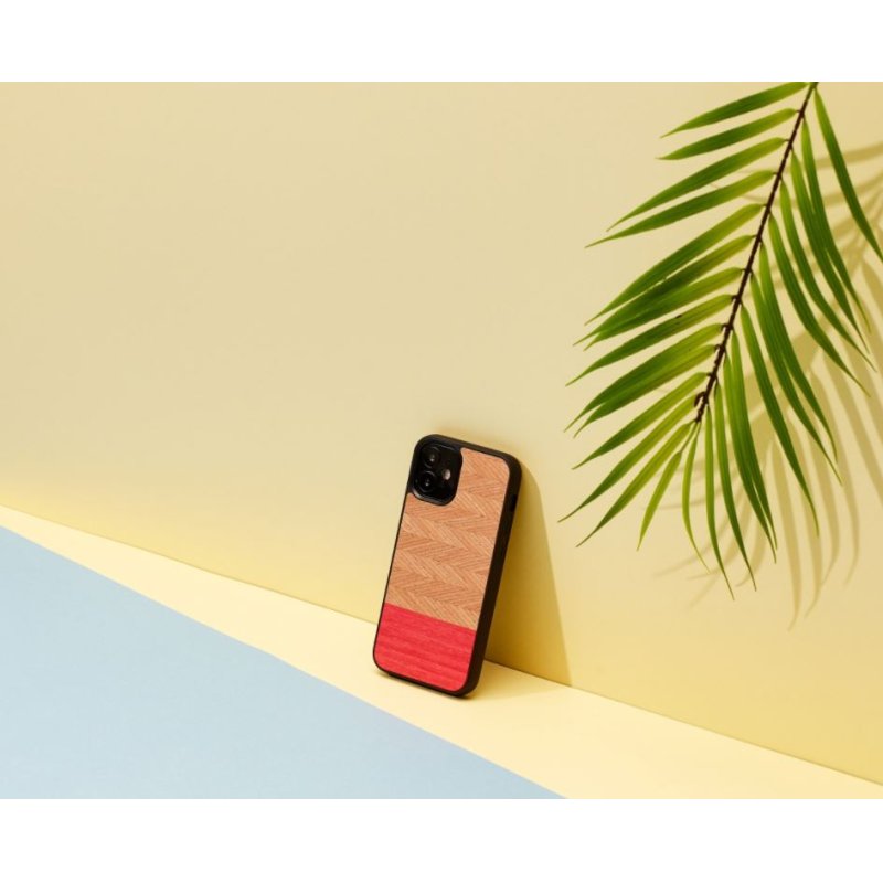 MAN&WOOD case for iPhone 12 mini herringbone azalea black