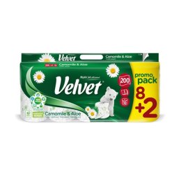 Kimberlyclark Velvet Toilet Paper 82 10 Rolls 3 In Excellence Chamomile 200 Sheets 3