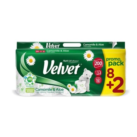 Kimberlyclark Velvet Toilet Paper 82 10 Rolls 3 In Excellence Chamomile 200 Sheets 3