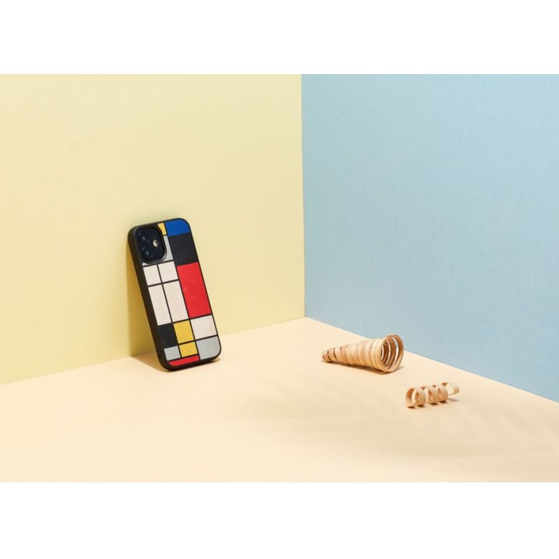 MAN&WOOD case for iPhone 12 mini mondrian wood black