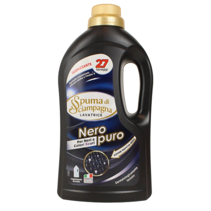 Spuma Di Sciampagna Laundry Detergent Pure Black Sanitizing 27 Washes 1215 Milliliters