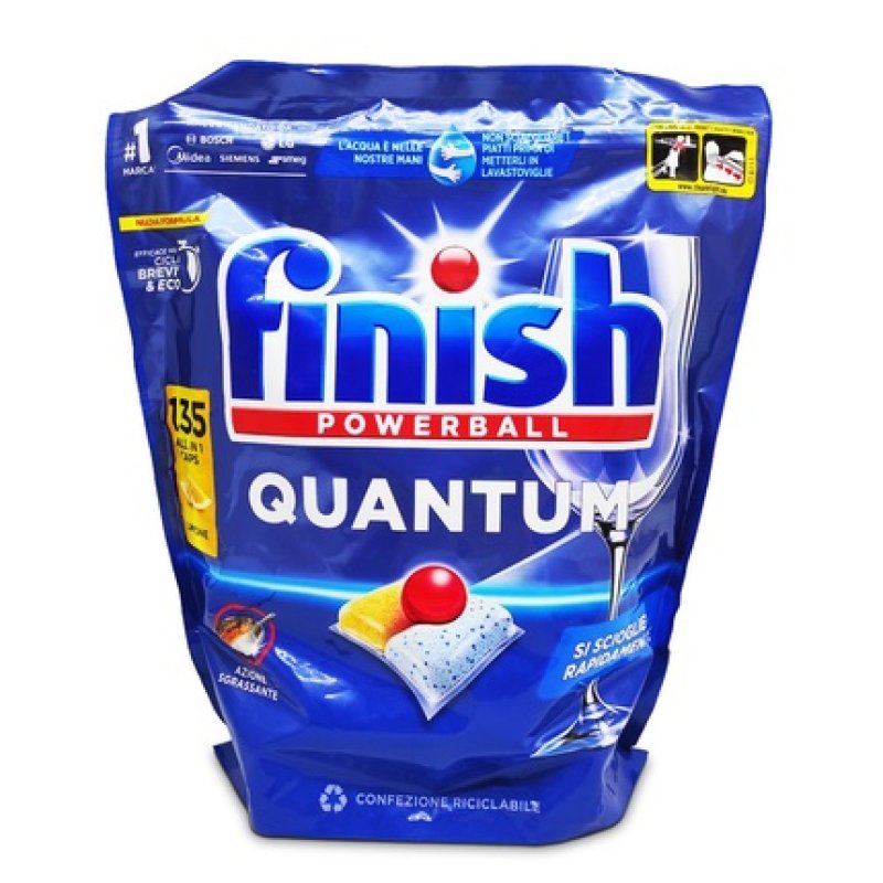 Finish Quantum All In One Lemon Caps 135 Count