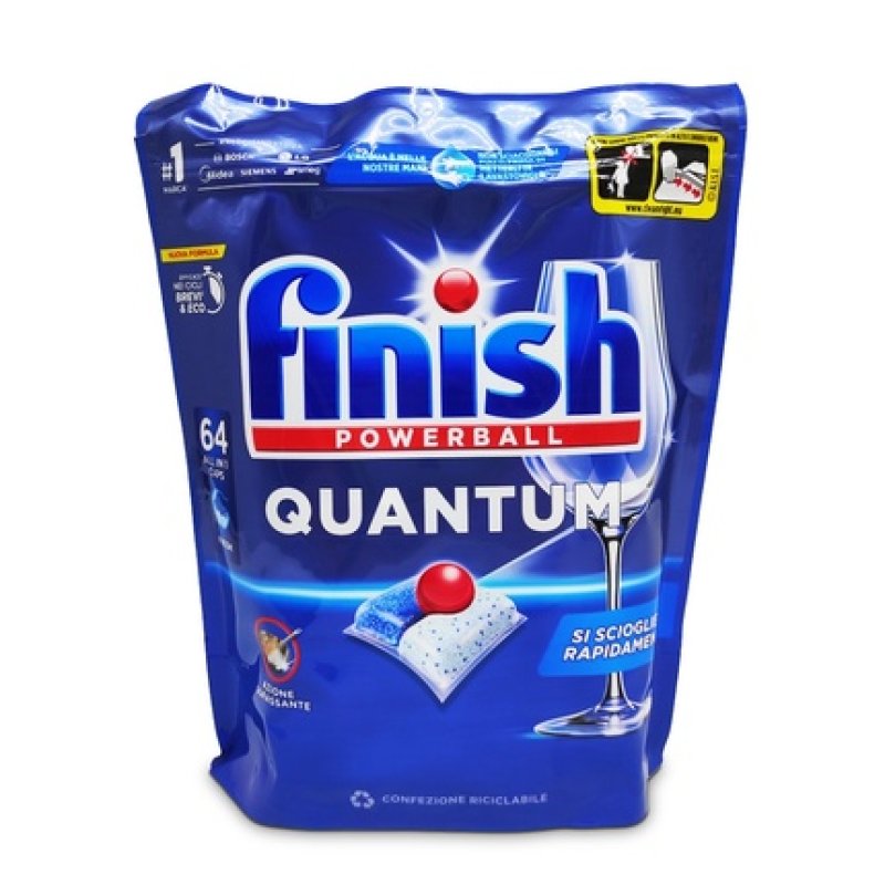 Finish Quantum All In One Caps Fresh 64 Count