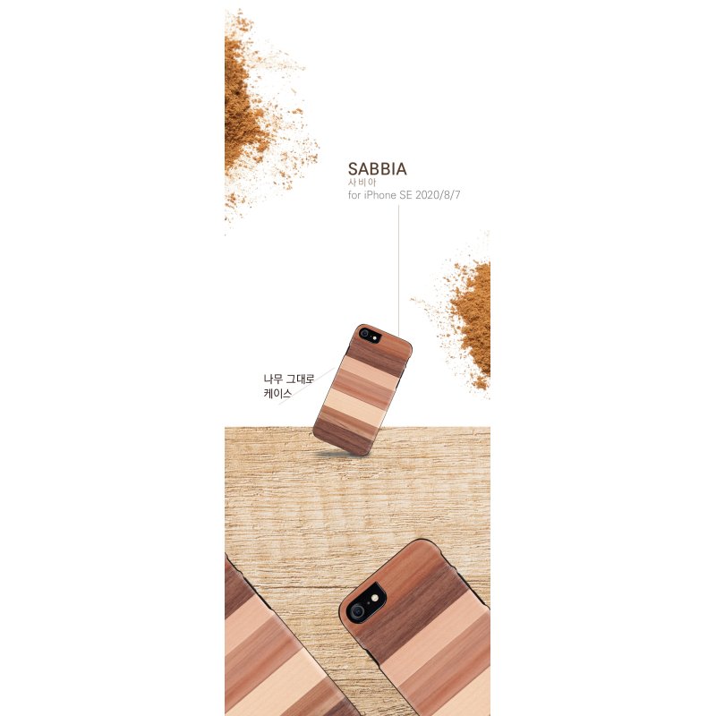 MAN&WOOD case for iPhone 7/8 sabbia black