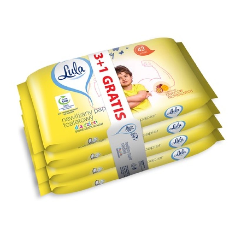 Stella Lula Moisturizing Toilet Paper For Children Tropical Fruits 42 Pieces 3 Packs 1 Pack Free