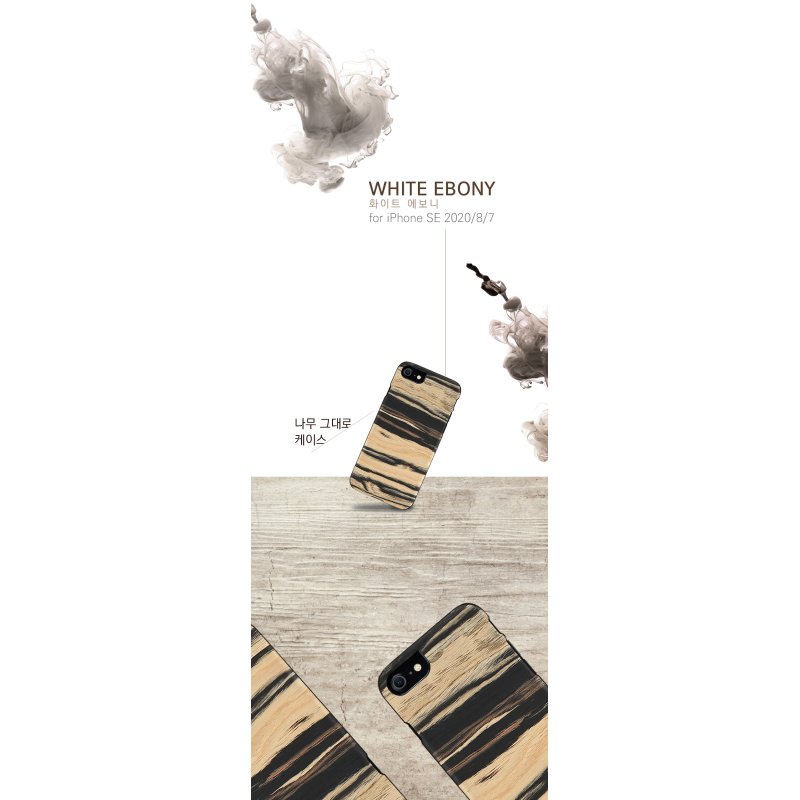 MAN&WOOD case for iPhone 7/8 white ebony black