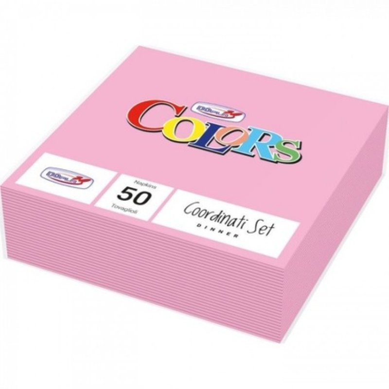 Dopla Cotton Napkins 33x33 2 Ply Pink 50 Pieces