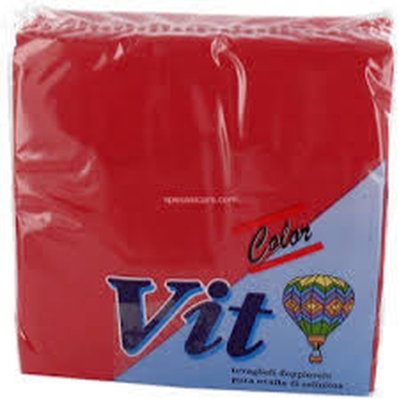 Vit Red Paper Napkins 2ply 33x33 Cm Pack Of 25