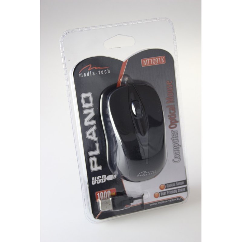 Media-Tech PLANO mouse Ambidextrous USB Type-A Optical 800 DPI
