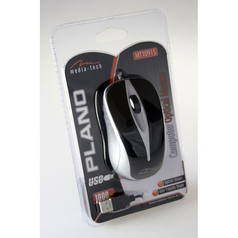 Media-Tech Plano mouse USB Type-A Optical 800 DPI