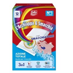 Grey L'Acchiappa & Smacchia 3 In 1 Total Action With Stain Remover 12 Sachets