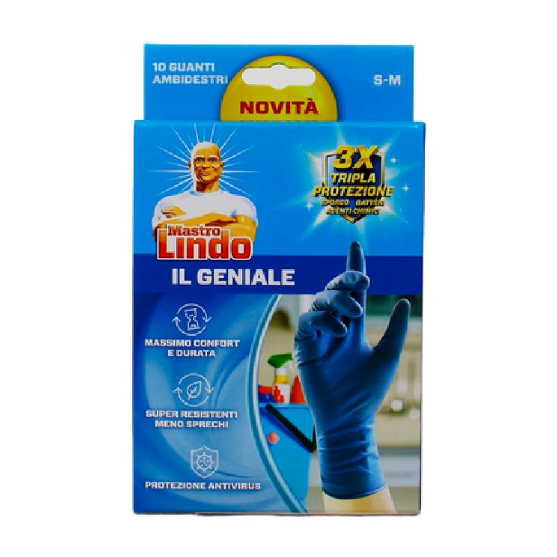 Mastrolindo Mastro Lindo Gloves The Genius Disposable Gloves Natural Rubber Latex Powderfree Extra Long Size Sm