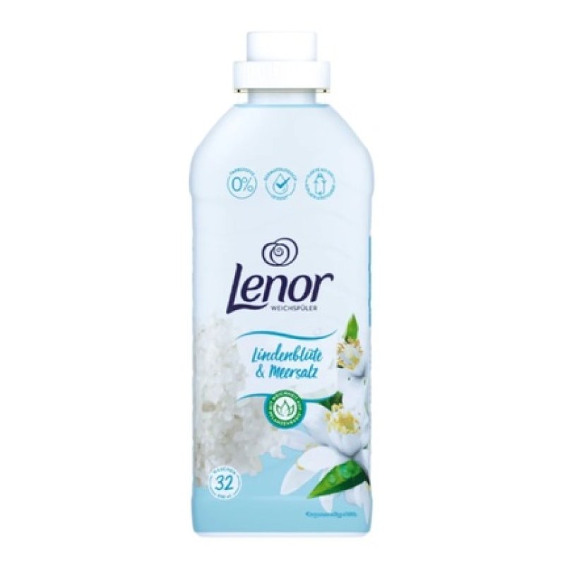 Lenor Fabric Softener Linden Flower & Sea Salt 800ml 32 Washes